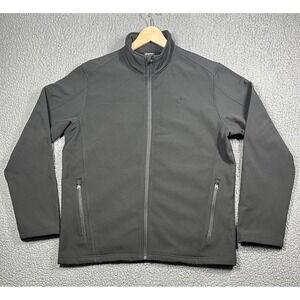 TikTok Jacket Mens Large Black Soft Shell Full Zip BeCyberSmart Fleece Lined